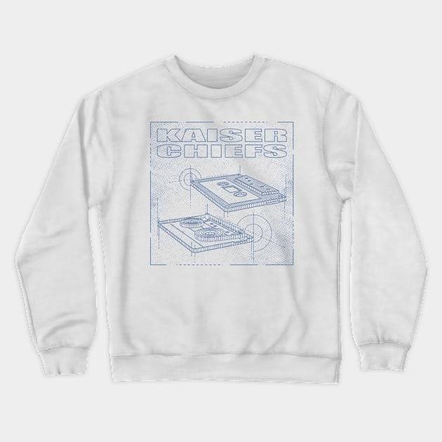 Kaiser Chiefs Technical Drawing Crewneck Sweatshirt by Vector Empire